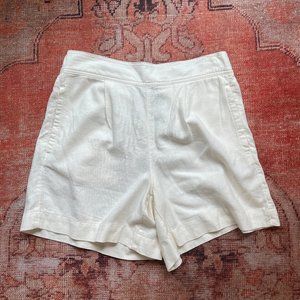 NWT Free Assembly, Ivory Linen Pull-on Shorts, Size M